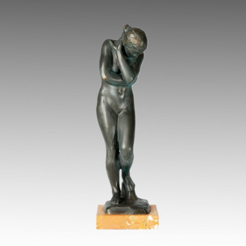 Classical Statue Eve and Adam Bronze Sculpture, Rodin TPE-246/247